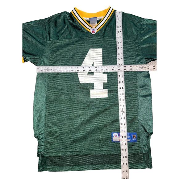 Vintage Reebok NFL Green Bay Packers Brett Favre #4 Jersey‎ Youth Size L 14-16 - Picture 4 of 10